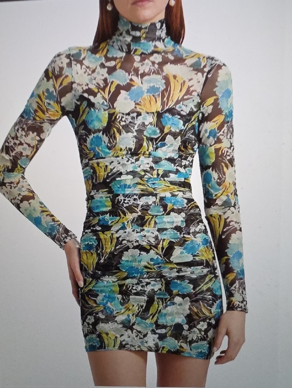 CINQ A SEPT Tossed Floral Harper Dress Size 10 $395